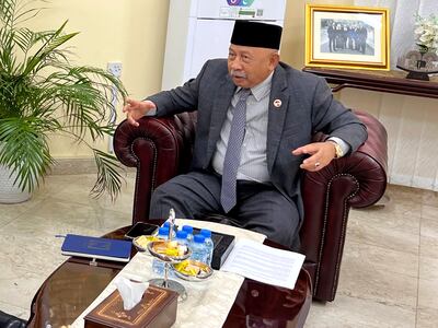 Husin Bagis, Indonesia's ambassador to the UAE, at his office in Abu Dhabi's diplomatic enclave. Photo: Indonesian Embassy in the UAE