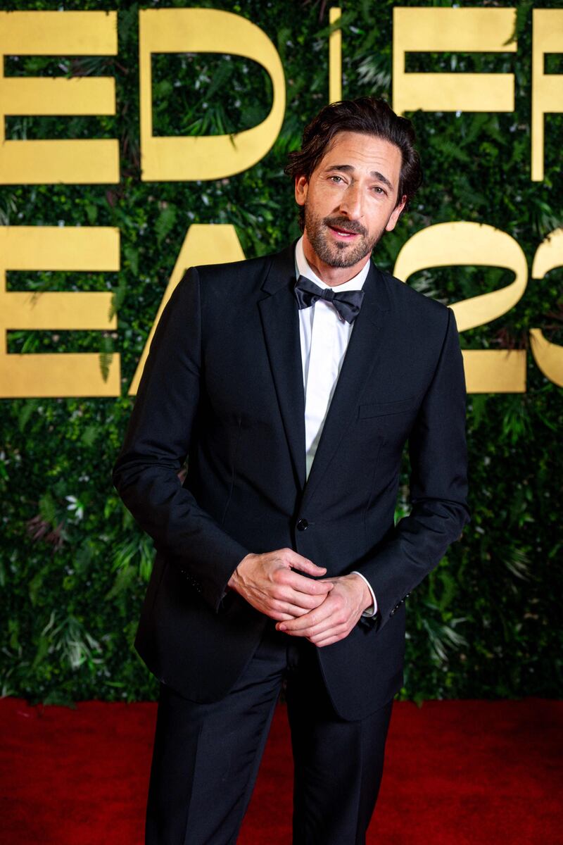 American actor Adrian Brody attended the awards. AFP