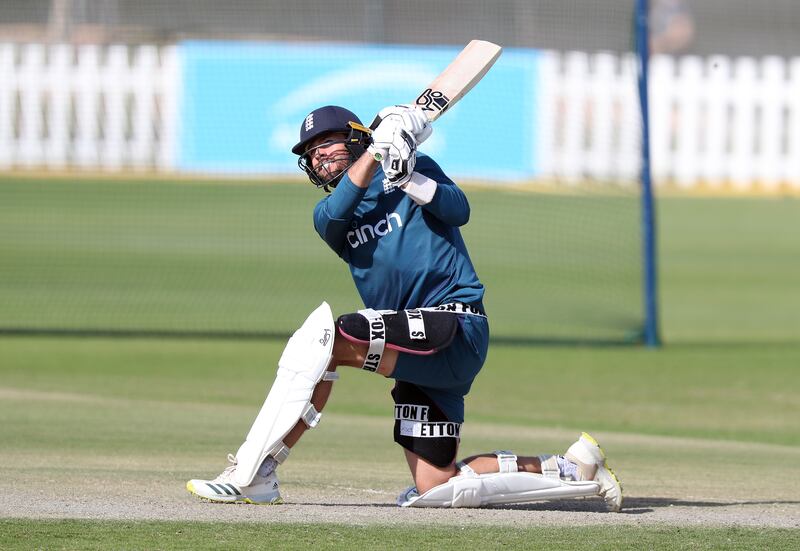 Wicketkeeper Ben Foakes during a training session in Abu Dhabi