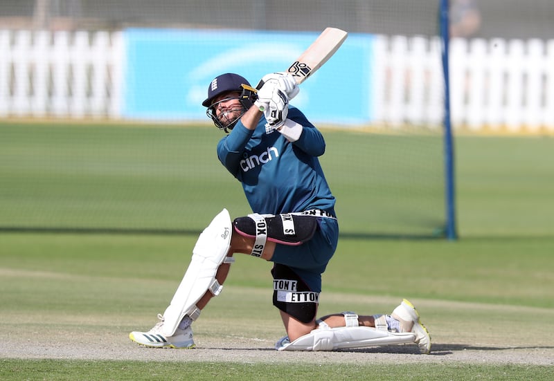 Wicketkeeper Ben Foakes during a training session in Abu Dhabi