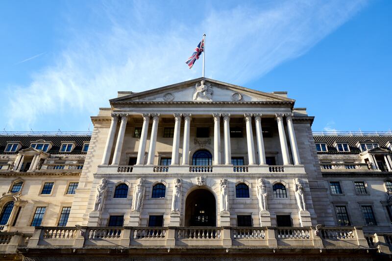 The Bank of England in central London. PA