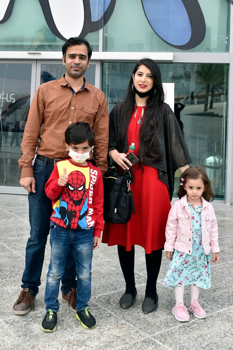 Atef Selim and his family travelled from Ras Al Khaimah to visit the aquarium.