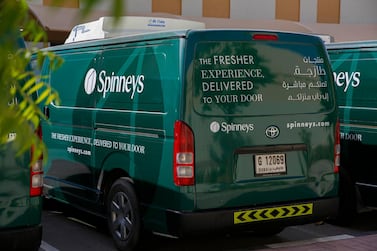 A Spinneys supermarket delivery vehicle. The company launched an online delivery service in Dubai, which has since been rolled out to Abu Dhabi. Courtesy Spinneys 