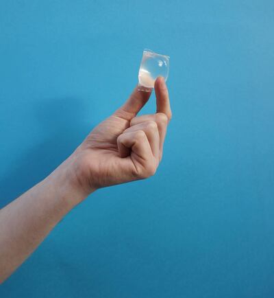 Ooho! edible water bottle, developed by Skipping Rocks Lab. Courtesy Skipping Rocks Lab  