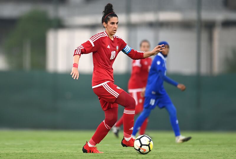 Nouf Al Anzi said football has given her many life lessons. Photo: UAE FA