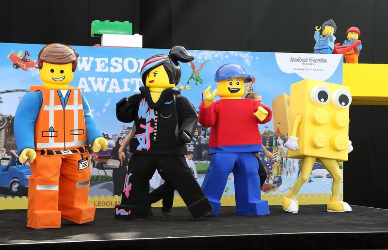 Everything is awesome: stars from the hit Lego movies perform during the opening ceremony. Pawan Singh / The National