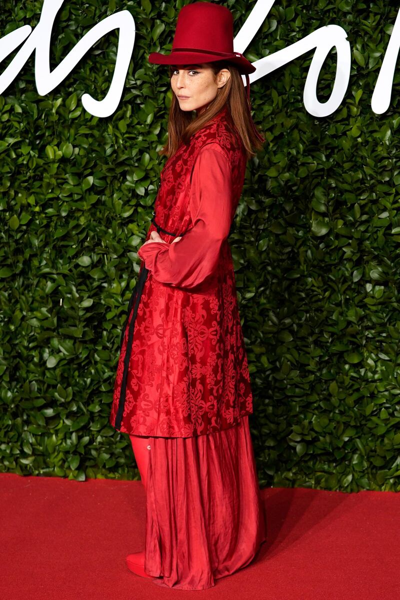 Noomi Rapace arrives at the 2019 British Fashion Awards in London on December 2, 2019. EPA