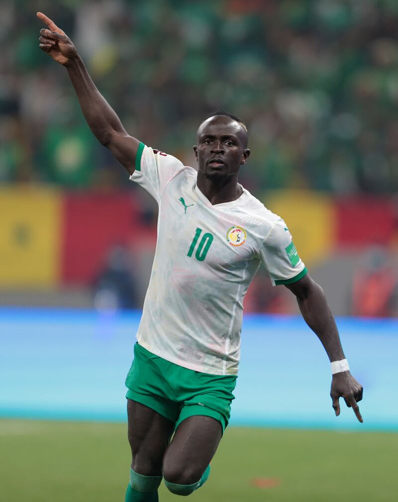 Senegal's Sadio Mane celebrates after the match. EPA