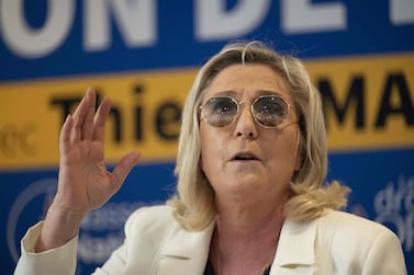 Marine Le Pen's far-right National Rally secured fewer votes than expected. AFP 