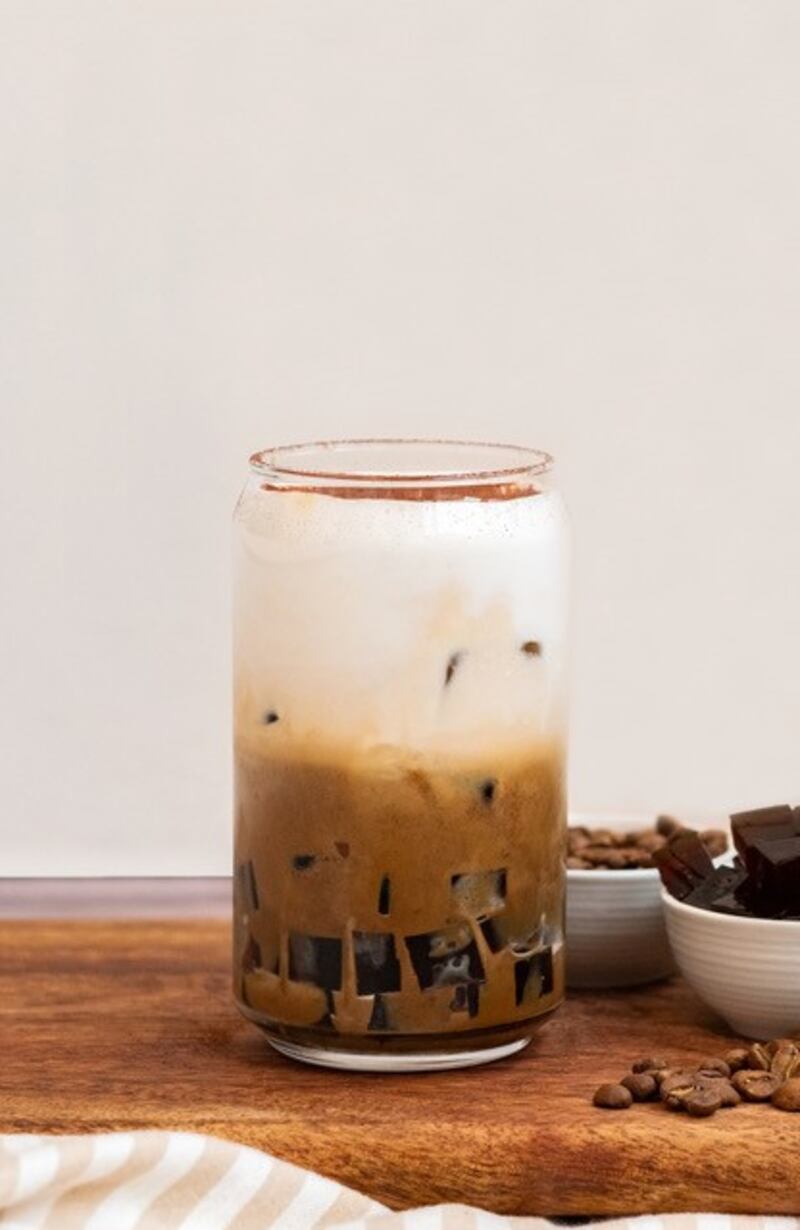 Kaffe Bloom is serving a limited-time coffee jelly float, plus 50 per cent off its coffee menu. Photo: Kaffe Bloom