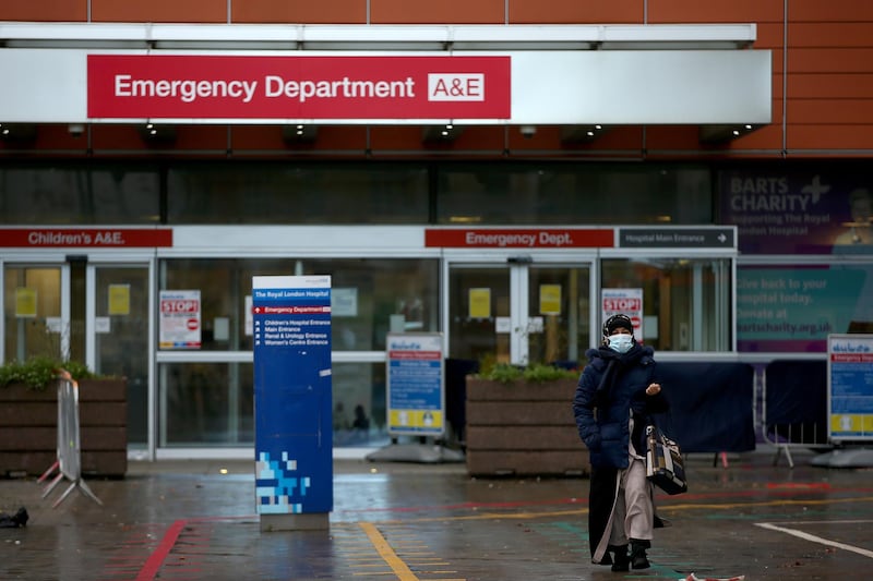 The emergency department at The Royal London Hospital. The hospital recently opened a new critical care unit, increasing the trust's capacity to treat critical Covid-19 patients. Getty Images