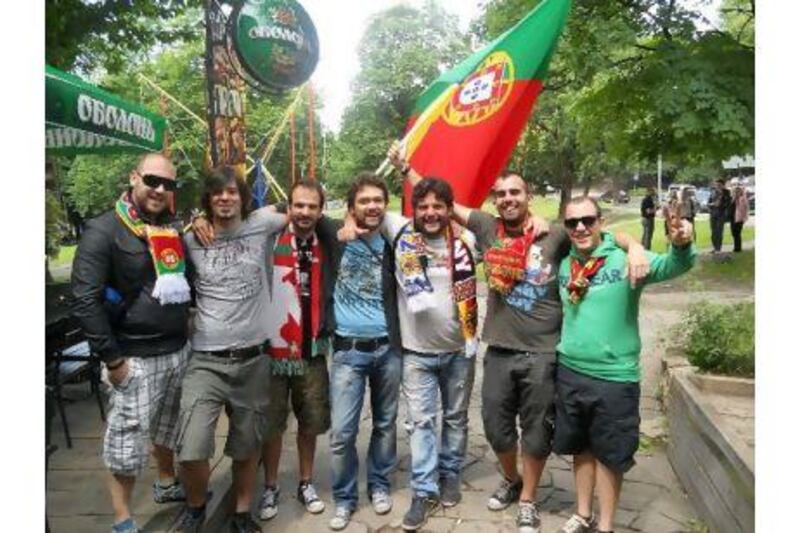 These fans drove all the way from Lisbon, Portugal, to Lviv, Ukraine, to watch their team during the ongoing Euro 2012. Paul Radley / The National