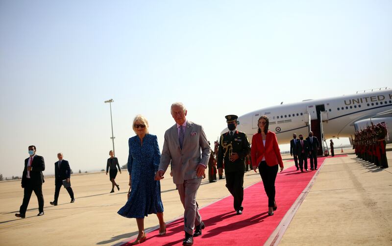 The British royals arrived on November 16 in Amman. EPA