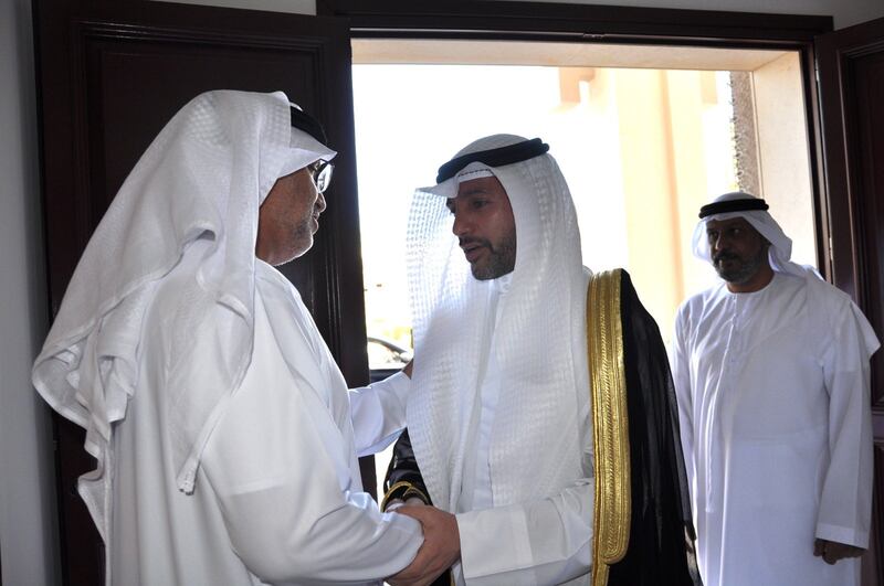 Marzouq Al Ghanim, speaker of the Kuwaiti National Assembly, offered his condolences at the UAE’s embassy in Kuwait. Photo: UAE embassy Kuwait