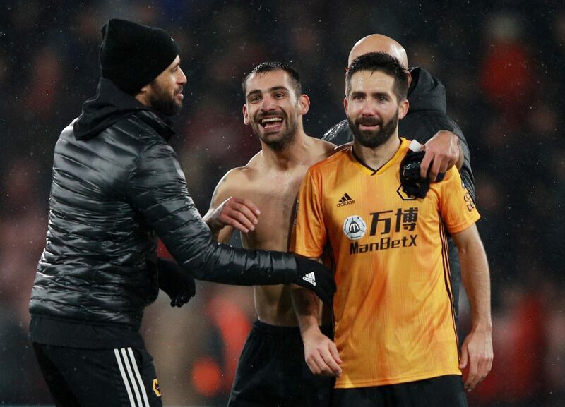 Centre midfield: Joao Moutinho, right (Wolves) – A high-class free kick set Wolves on their way to victory at Bournemouth to take them into the top five. Reuters