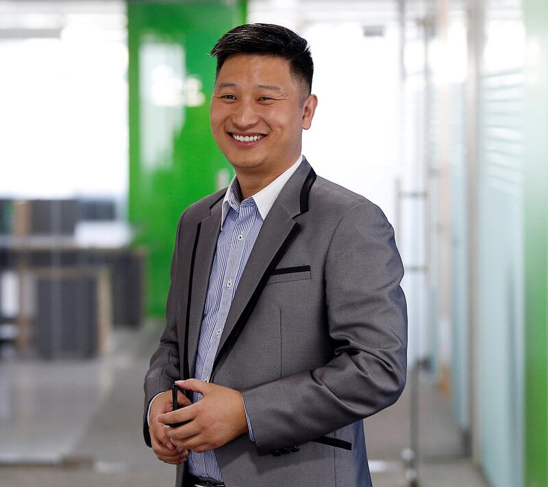 Dubai, March, 28, 2019:  Jack Long,Country Manager,Tecno Mobile pose during the interview at his office in Dubai. Satish Kumar/ For the National / Story by Alkesh Sharma