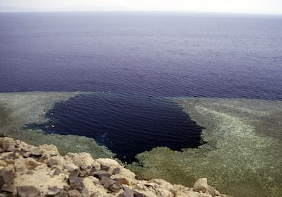 Blue Hole is also a popular spot for snorkelling and tourists. Photo: Wikimedia
