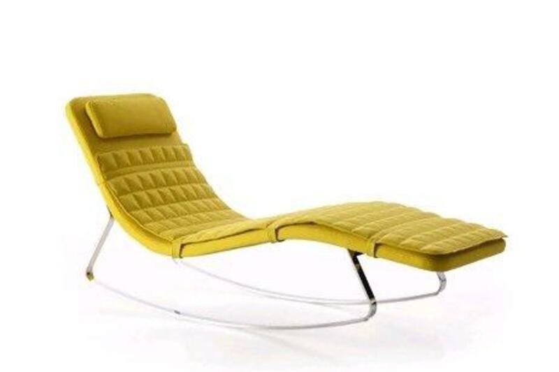 Landscape rocking chaise longue by Jeffrey Bernett. Courtesy of B&B Italia