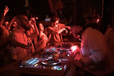 Boshoco on the decks at a party organised by Siin Experience, where his sets are a regular feature. Photo: Hasan Belal