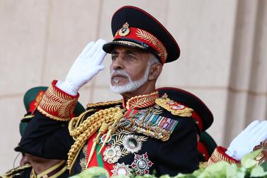 Sultan Qaboos bin Said, the longest ruling Arab monarch, at a military parade in Muscat on the Sultanate's 40th National Day, November 29, 2010. Mohammed Mahjoub / AFP