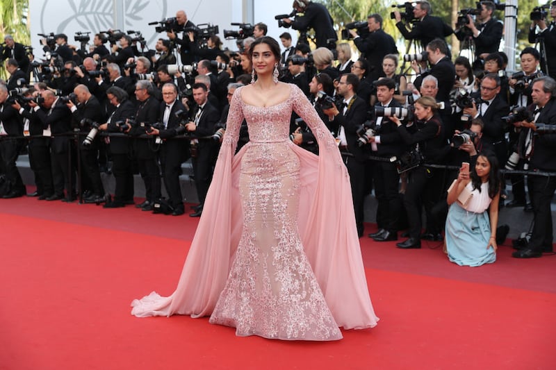 CANNES, FRANCE - MAY 21:  Sonam Kapoor attends 'The Meyerowitz Stories' screening during the 70th annual Cannes Film Festival at Palais des Festivals on May 21, 2017 in Cannes, France.  (Photo by Neilson Barnard/Getty Images)