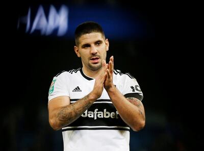 Soccer Football - Carabao Cup Fourth Round - Manchester City v Fulham - Etihad Stadium, Manchester, Britain - November 1, 2018  Fulham's Aleksandar Mitrovic applauds fans after the match                           REUTERS/Andrew Yates