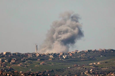 The aftermath of an Israeli air strike on the village of Bint Jbeil in southern Lebanon. EPA