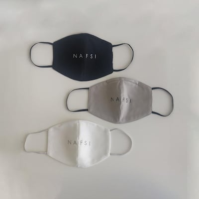 Two types of mask are available in a variety of colours from Nafsi. Nafsi