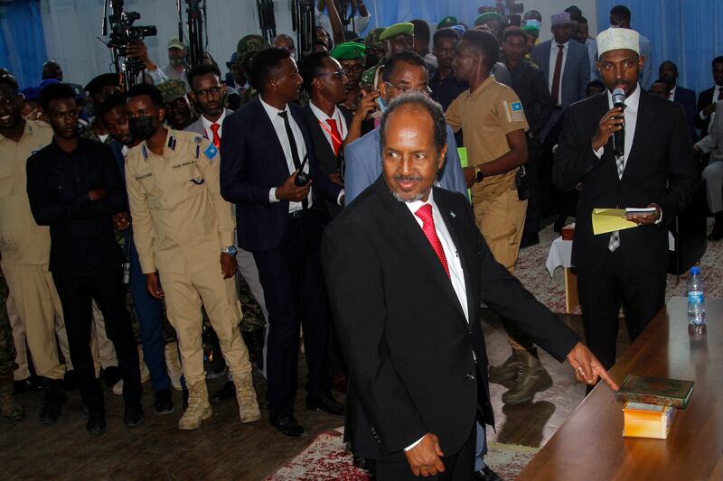 Hassan Sheikh Mohamud voted out of power as president in 2017. AP Photo