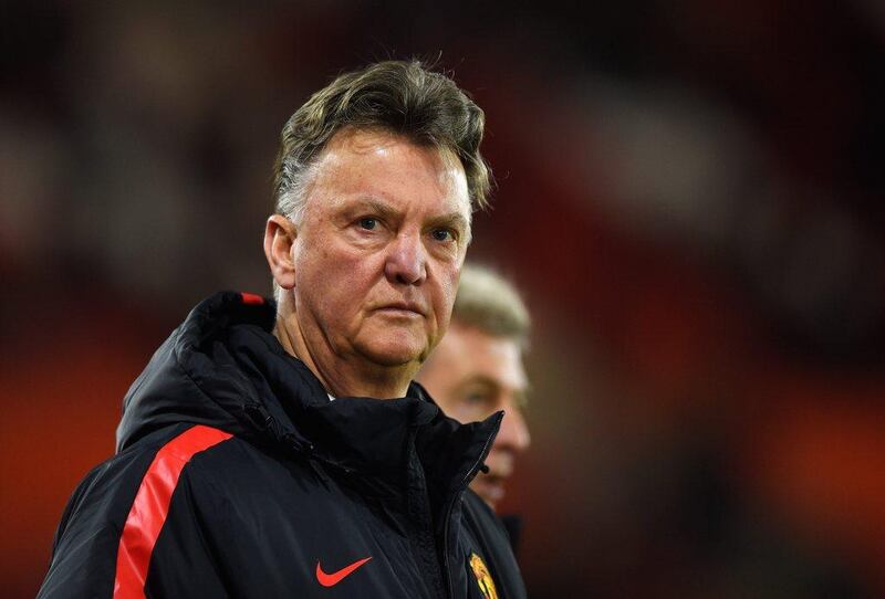 Manchester United manager Louis van Gaal shown before his side's win against Southampton last Monday. Mike Hewitt / Getty Images / December 8, 2014