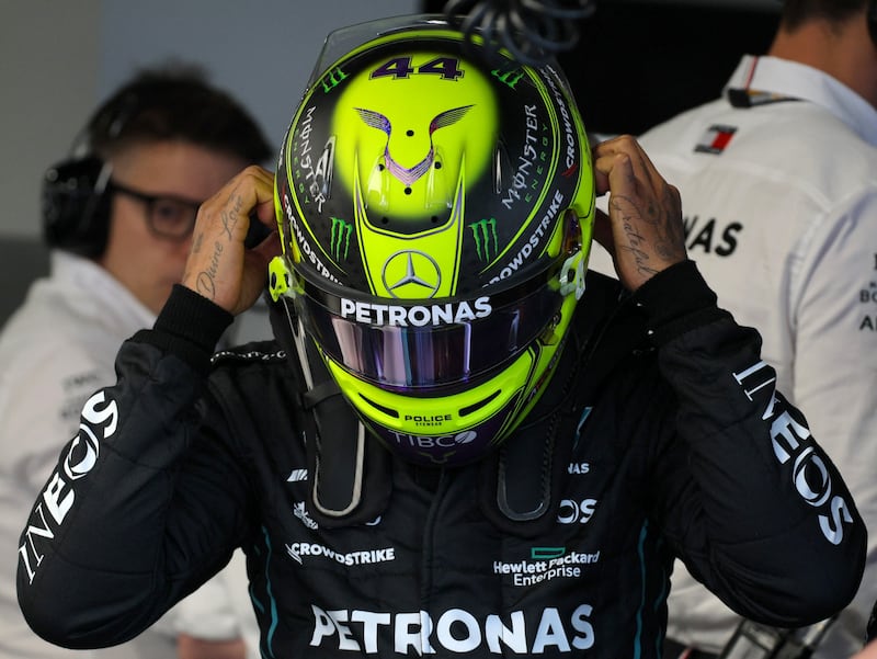 Lewis Hamilton during practice for the Miami Grand Prix. Reuters