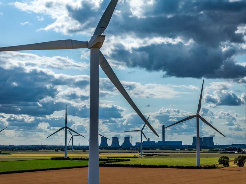 Wind turbines in Selby, England. British Conservative MP and former Cop president Alok Sharma says single objections should not frustrate planning. Getty Images