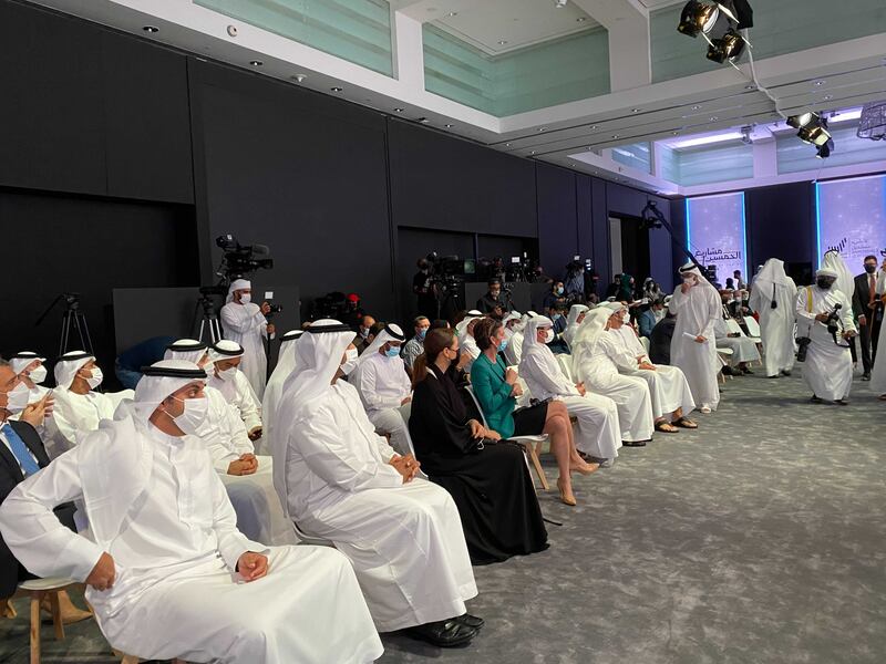 Officials, along with local and international media, listen intently as the projects and initiatives are unveiled.