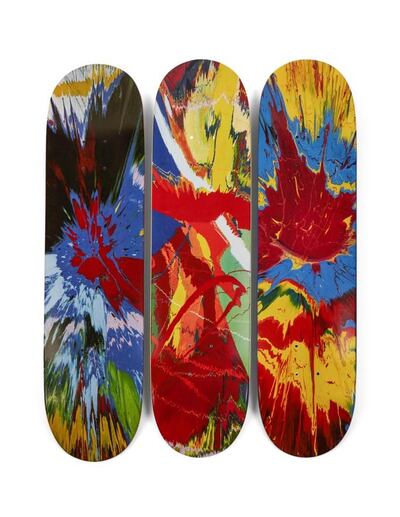 Skateboards by Damien Hirst for Supreme are part of the auction