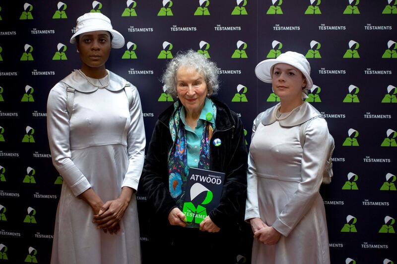 Margaret Atwood at her launch event for her novel 'The Testaments'. William Parry