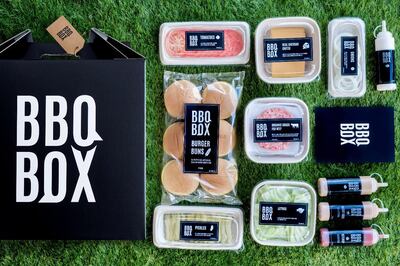 Burgers with accompaniments from BBQ Box 