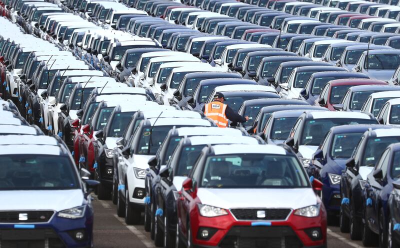 New car sales in Britain have dropped by a fifth in a year. PA