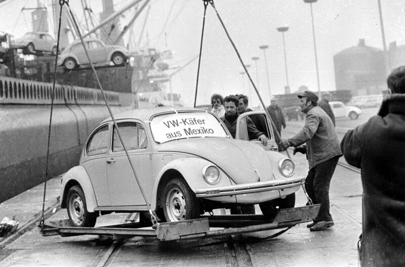 A Beetle is unloaded at Emden harbour in Germany as part of a shipment to Europe. AP Photo