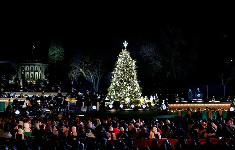 The National Christmas Tree in all its glory. Reuters
