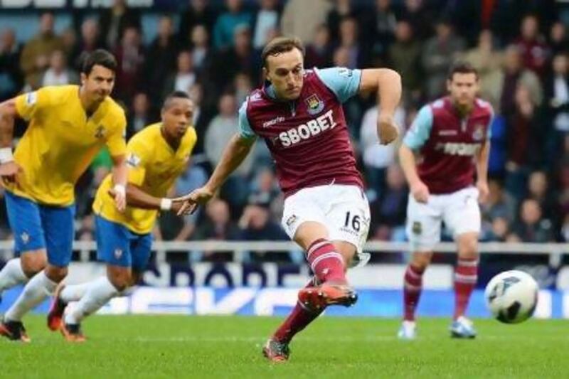 Mark Noble scored twice for West Ham. Mike Hewitt / Getty Images