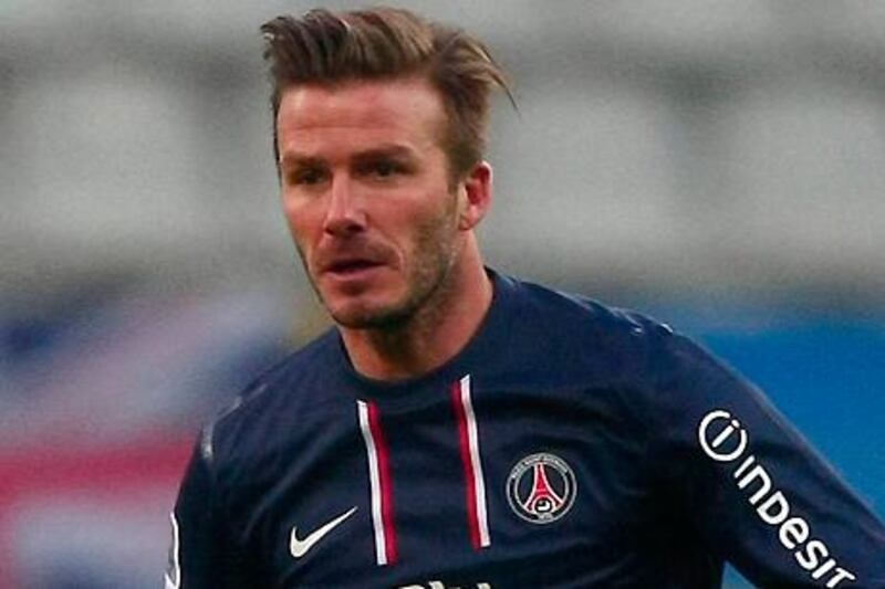 David Beckham in action for PSG.