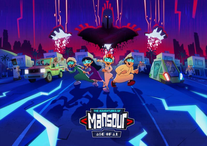 The Adventures of Mansour: Age of AI, a reboot of the children's series Mansour, is due to be shown next year. Photo: Bidaya Media