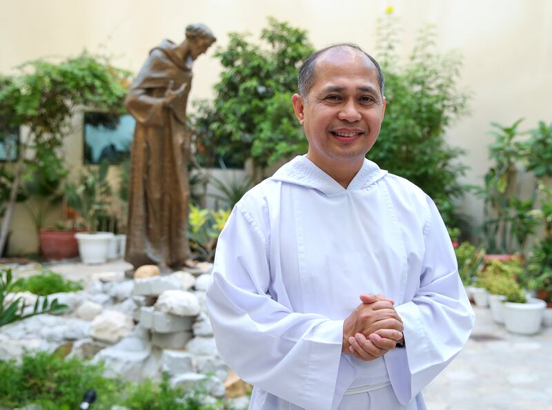 Father Chito Bartolo of St Joseph's Church in Abu Dhabi