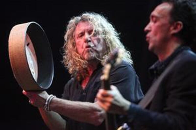 Robert Plant performs with Justin Adams at Womad.