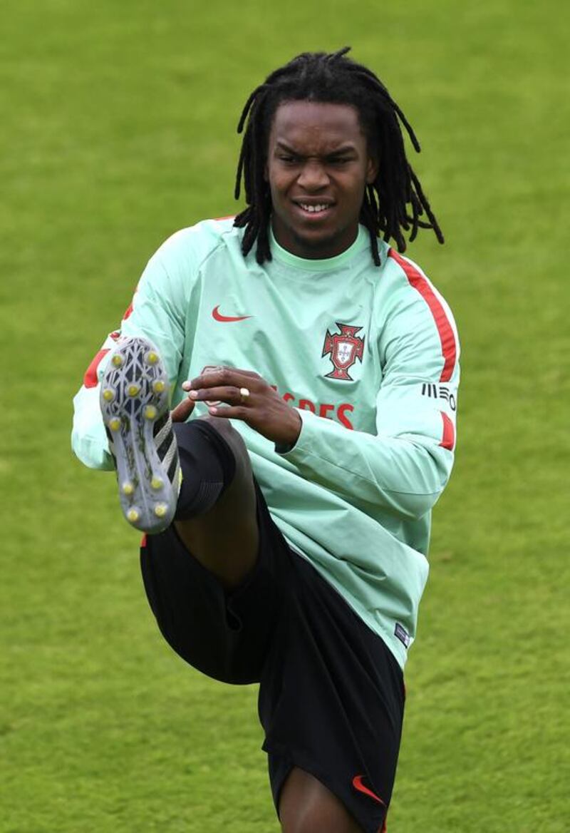 Portugal's midfielder Renato Sanches takes part in a training session. (AFP/FRANCISCO LEONG)