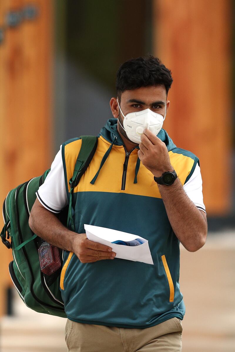 Khushdil Shah in Manchester for the England tour. Getty