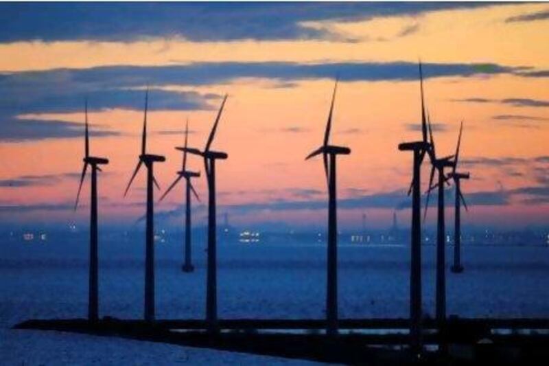 Wind energy now accounts for 22 per cent of electricity consumption in Denmark and is expected to rise to 35 per cent by 2020. Axel Schmidt / AFP