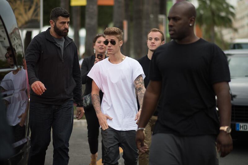 CANNES, FRANCE - MAY 17:  Justin Bieber is seen on day four during the 67th Annual Cannes Film Festival on May 17, 2014 in Cannes, France.  (Photo by Timur Emek/GC Images/Getty Images)