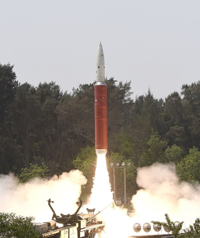 The Defence Research and Development Organisation launched a ballistic missile defence interceptor missile in a test – Mission Shakti – engaging an Indian orbiting target satellite in low Earth orbit on March 27, 2019. Photo: Ministry of Defence India