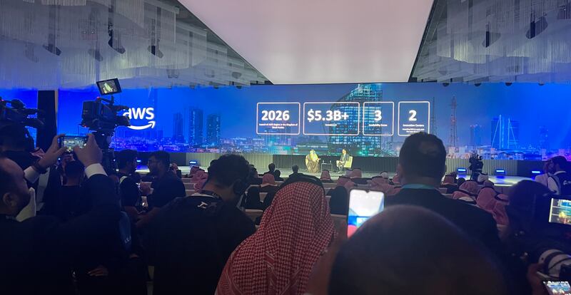 Amazon Web Services announced a major infrastructure project in Saudi Arabia at Leap 2024, a technology conference in Riyadh. Photo: Cody Combs
